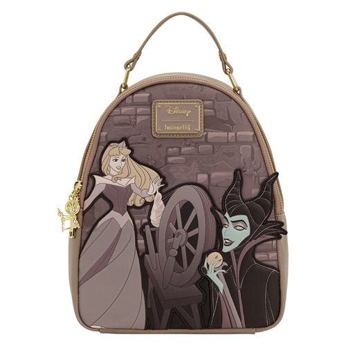 Loungefly Sleeping Beauty Spinning Wheel Mini-Backpack