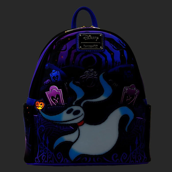 Loungefly Nightmare Before Christmas Zero and Jack Light-Up Mini Backpack