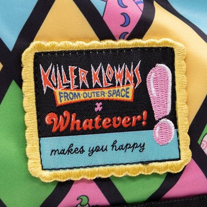 Whatever! Killer Klowns From Outer Space Reversible and Convertible Square Backpack with Fatso Charm