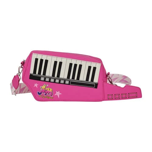 Loungefly Jem and the Holograms Figural Keytar Glow-in-the-Dark Crossbody Bag
