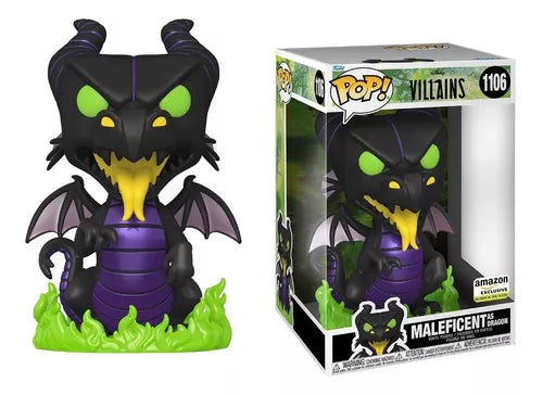 Funko Pop Villains: Maleficent as Dragon - Amazon Exclusive Glows In The Dark 10 pulgadas (1106)