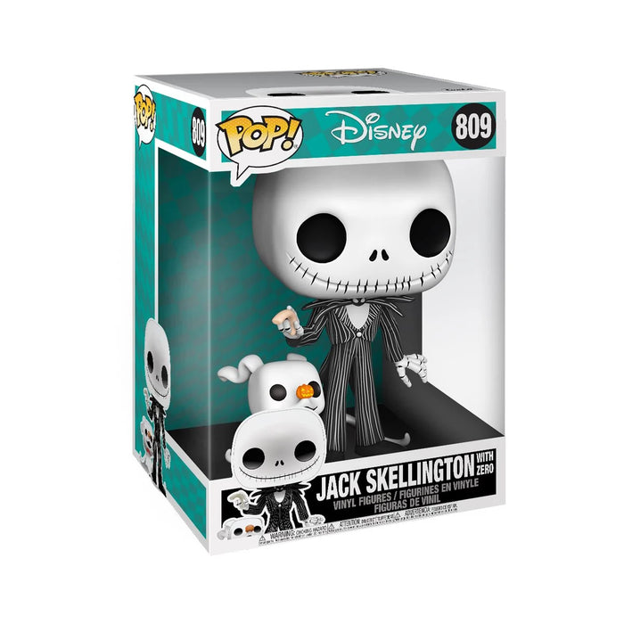 Funko Pop Jumbo The Nightmare Before Christmas: Jack Skellington with Zero (809)