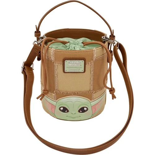 Loungefly Star Wars The Mandalorian Grogu & Anzellan Bucket Crossbody Bag