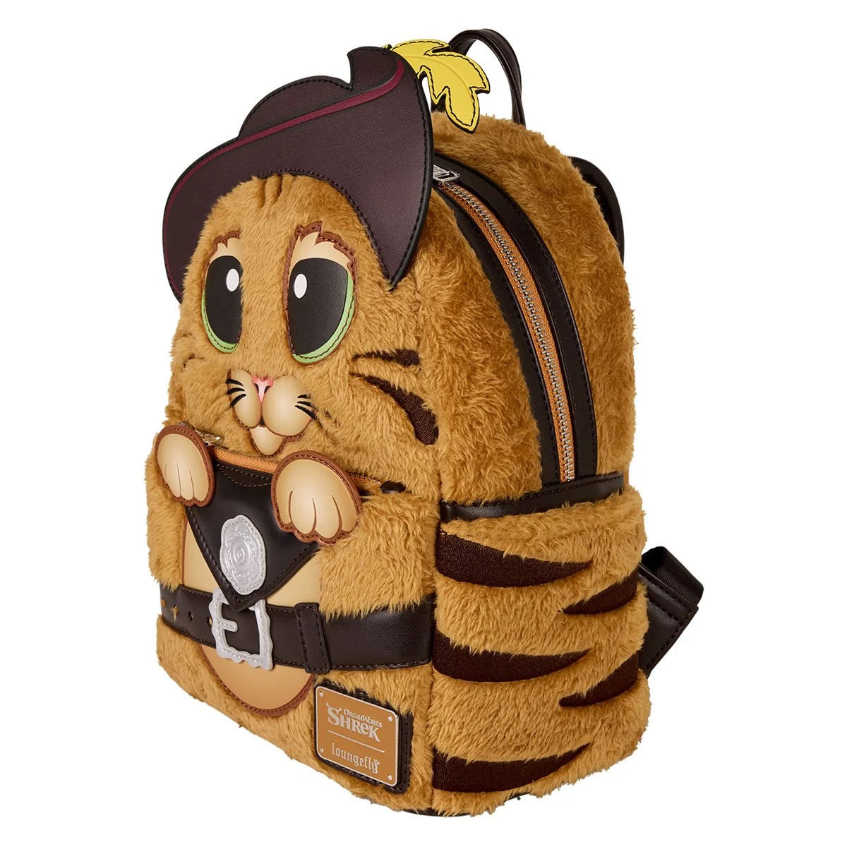 Loungefly Shrek Puss In Boots Cosplay Faux Fur Mini-Backpack