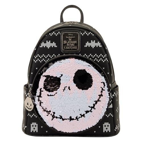 Loungefly The Nightmare Before Christmas Jack Skellington Reversible Sequin Mini-Backpack