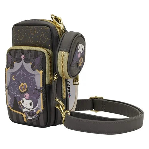 Loungefly Sanrio Kuromi 20th Anniversary Cell Phone Crossbody Bag with Coin Bag