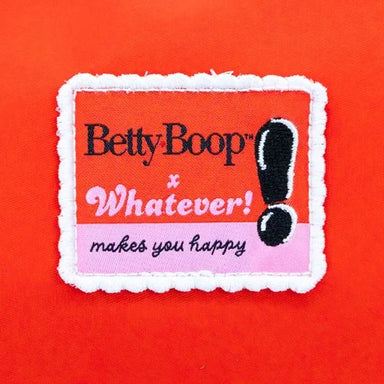Whatever! Betty Boop Kisses and Hearts Padded Nylon Baguette Bag with Webbing Strap