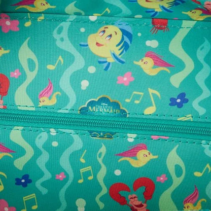 PREVENTA Loungefly The Little Mermaid 35th Anniversary Ariel Face Crossbody Bag