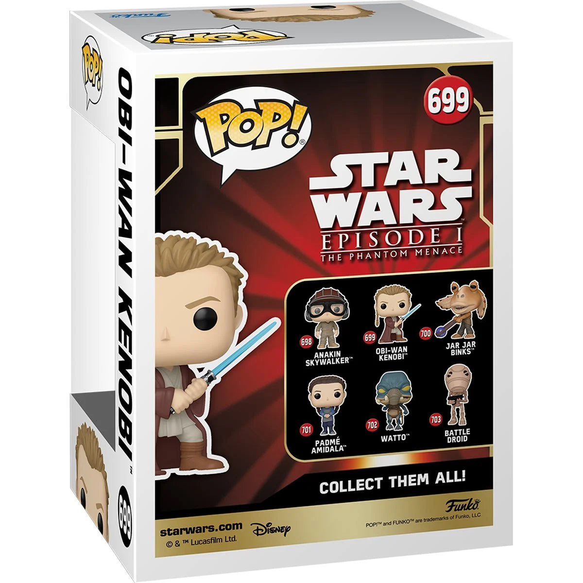 Funko Pop Star Wars Episode I - The Phantom Menace: Obi-Wan with Light Saber (699)