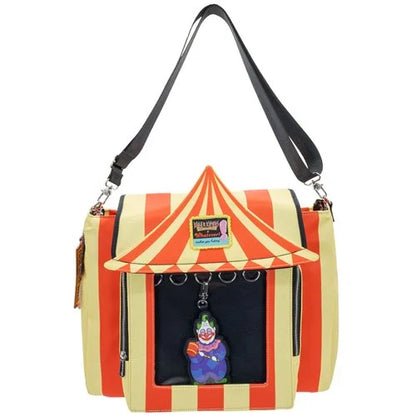 Whatever! Killer Klowns From Outer Space Padded Pin Trading Tent Crossbody Bag with Jumbo Charm