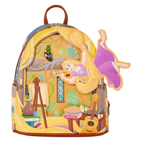 PREVENTA Loungefly Tangled Rapunzel Glow-in-the-Dark Mini-Backpack
