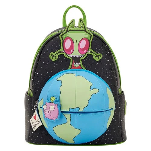 Loungefly Invader Zim Gir Earth Glow-in-the-Dark Mini-Backpack