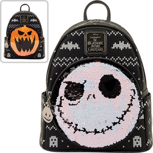 Loungefly The Nightmare Before Christmas Jack Skellington Reversible Sequin Mini-Backpack