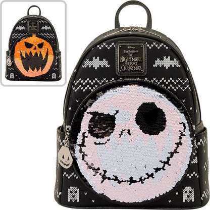 Loungefly The Nightmare Before Christmas Jack Skellington Reversible Sequin Mini-Backpack