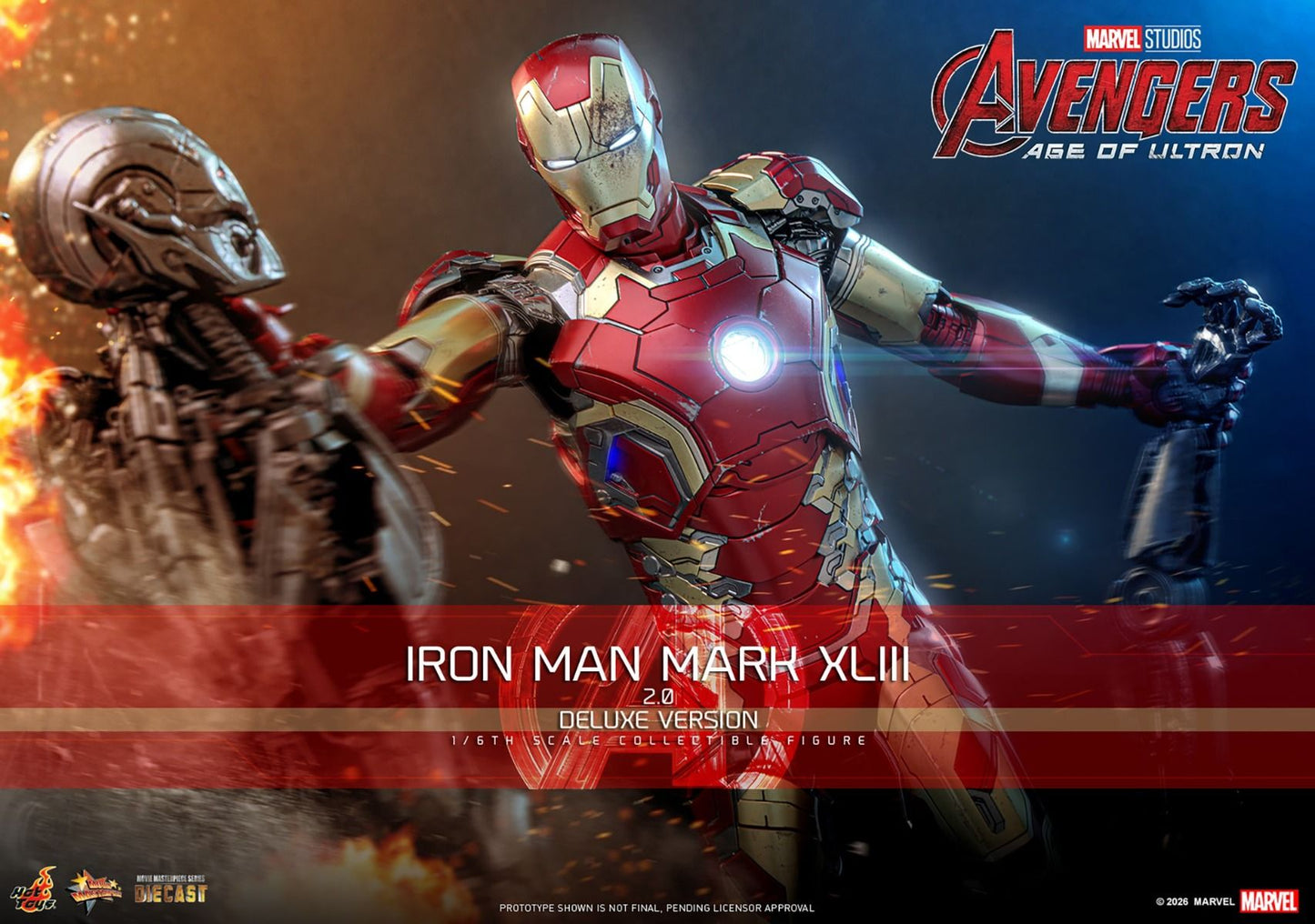 PREVENTA Hot Toys The Avengers: Age Of Ultron: Iron Man Mark XLIII 2.0 Deluxe Escala 1:6