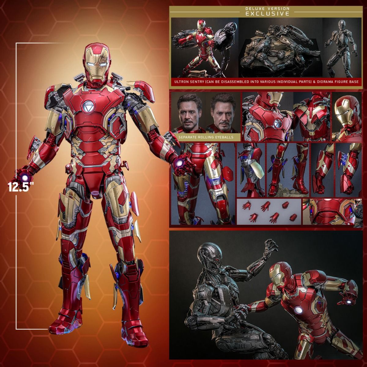 PREVENTA Hot Toys The Avengers: Age Of Ultron: Iron Man Mark XLIII 2.0 Deluxe Escala 1:6