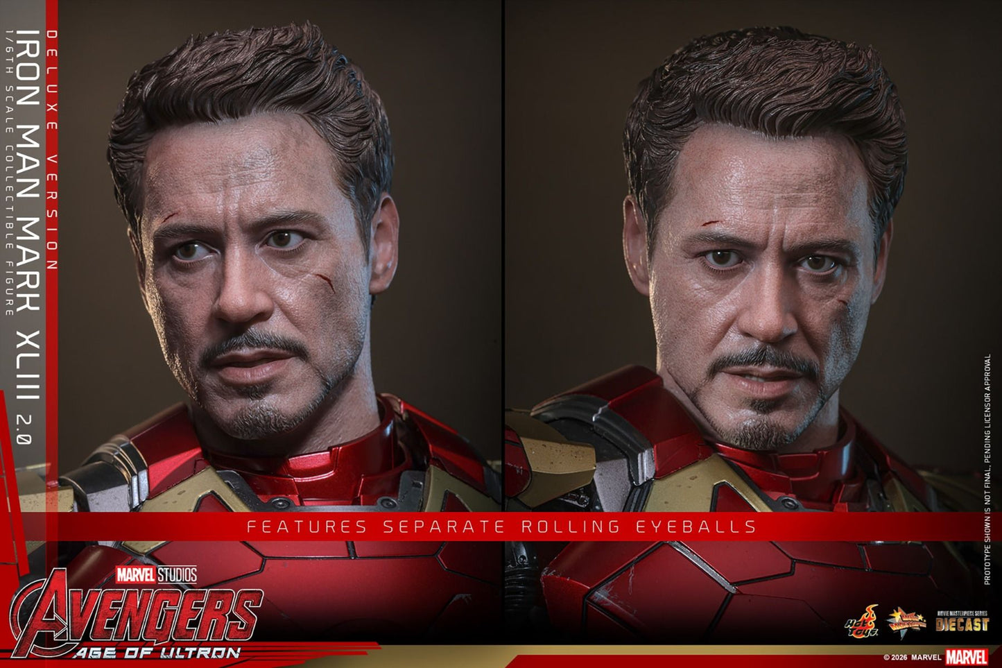 PREVENTA Hot Toys The Avengers: Age Of Ultron: Iron Man Mark XLIII 2.0 Deluxe Escala 1:6