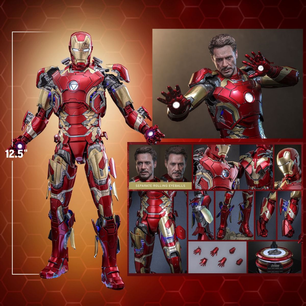 PREVENTA Hot Toys The Avengers: Age Of Ultron: Iron Man Mark XLIII 2.0 Escala 1:6