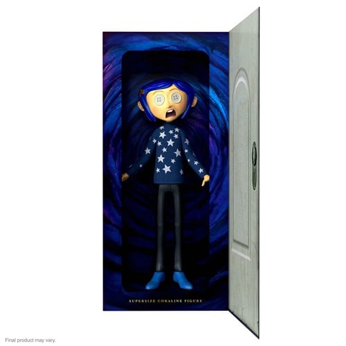 PREVENTA Super7 SuperSize Coraline Button Eyes Figure Glows in the dark