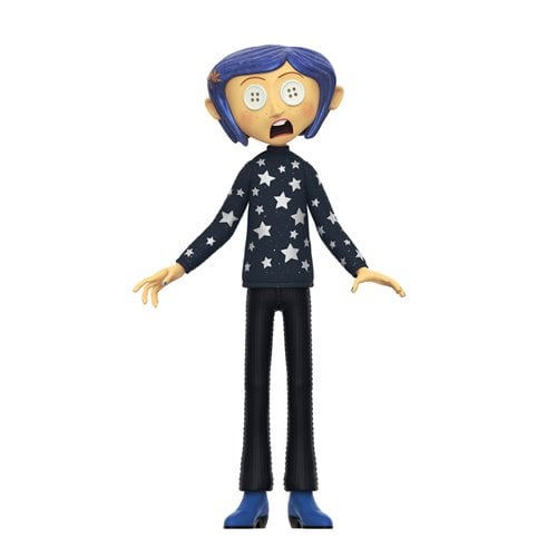 PREVENTA Super7 SuperSize Coraline Button Eyes Figure Glows in the dark