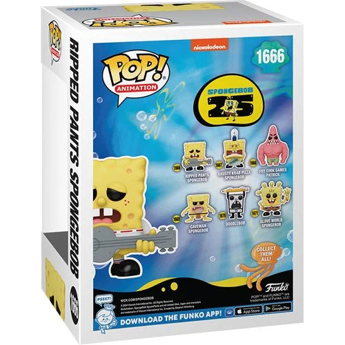 Funko Pop Nickelodeon SpongeBob SquarePants 25th Anniversary: Ripped Pants SpongeBob (1666)