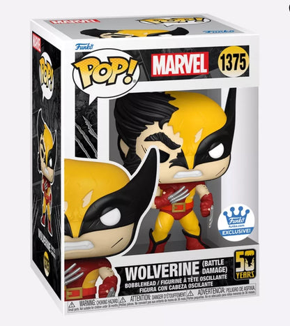 Funko Pop Marvel : Wolverine Battle Damage - Funkoshop Exclusive (1375)